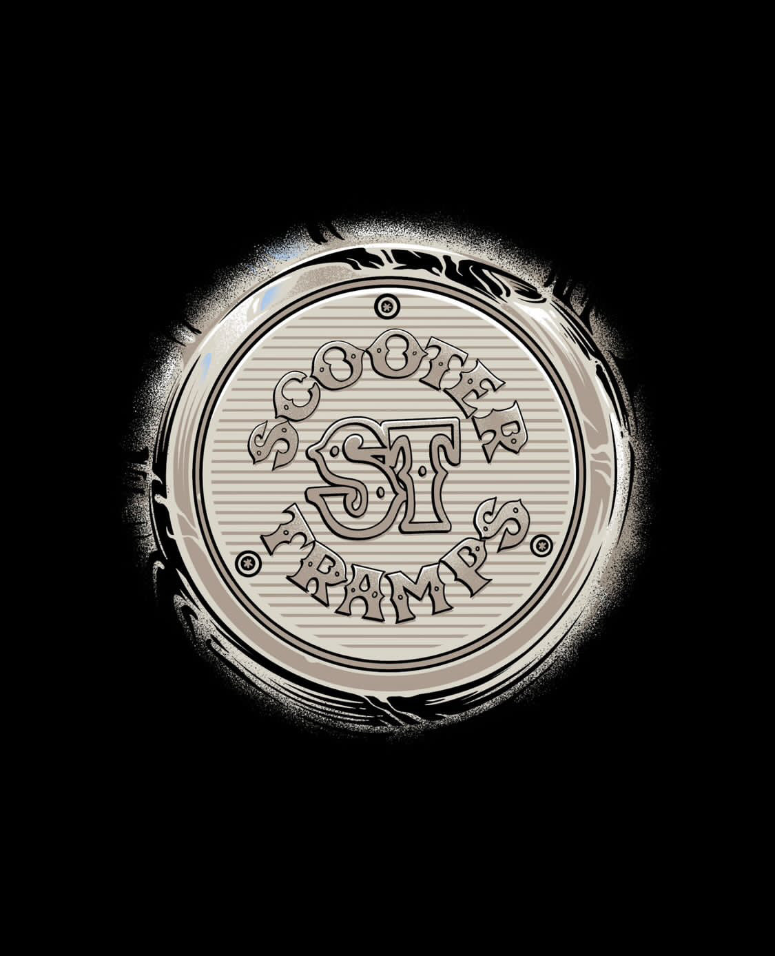 Scooter Tramps Engraved Logo Tee